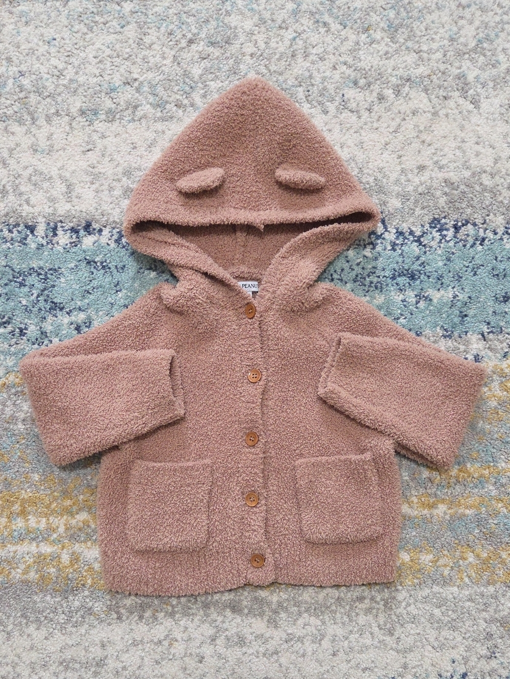Posh Peanut "Cuddle" Fabric Bear Hoodie